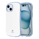 iFace First Class phone case for iPhone 13 14 15 in pastel blue and white