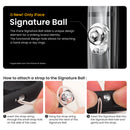 How to attach a strap to the iFace Signature Ball, shown step by step