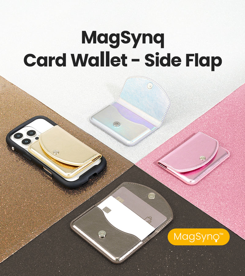 Side Flap Card Wallet <b> Gold </b>