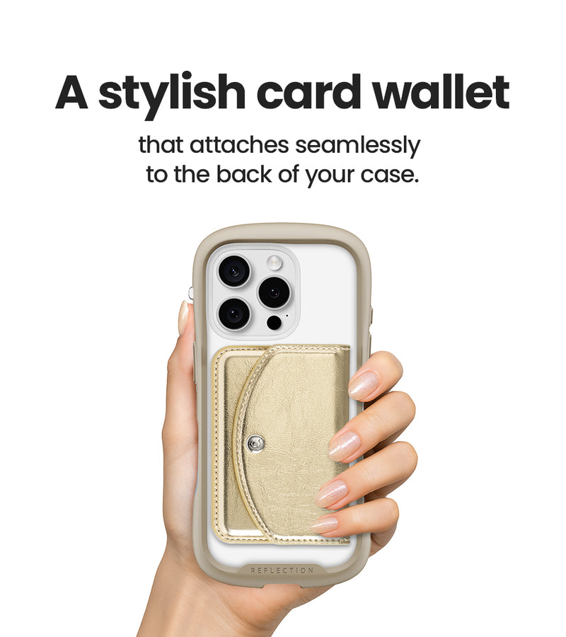 Side Flap Card Wallet <b> Gold </b>