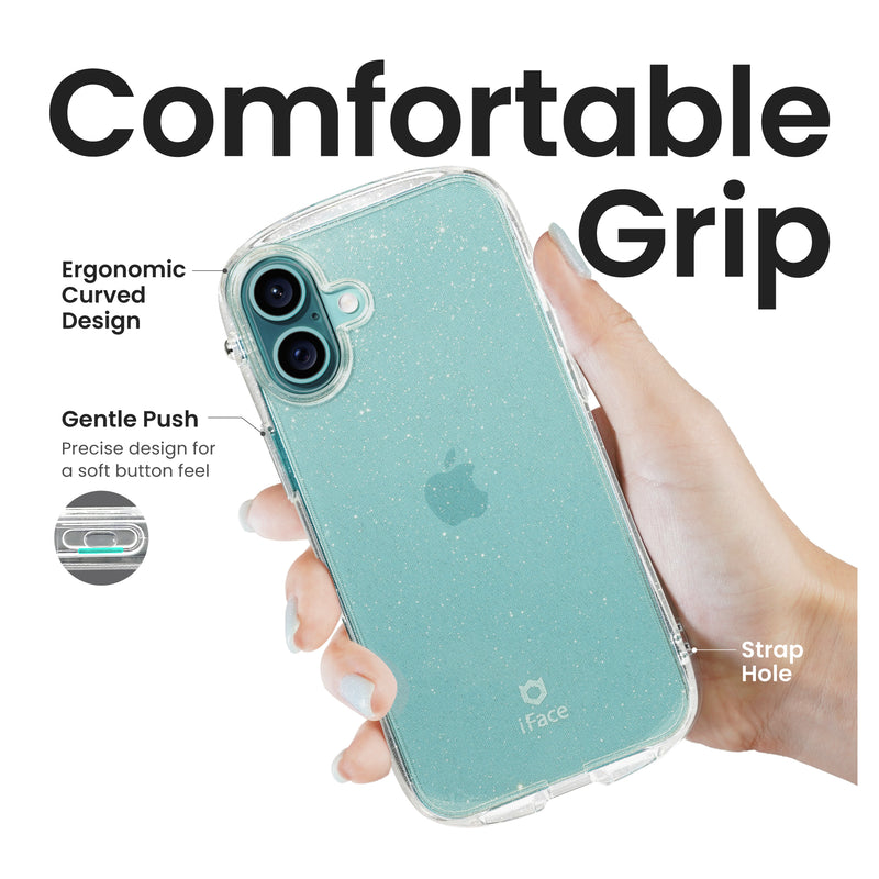 Look in Clear Glitter iPhone 16 Plus Look in Clear Glitter iPhone 16 Plus