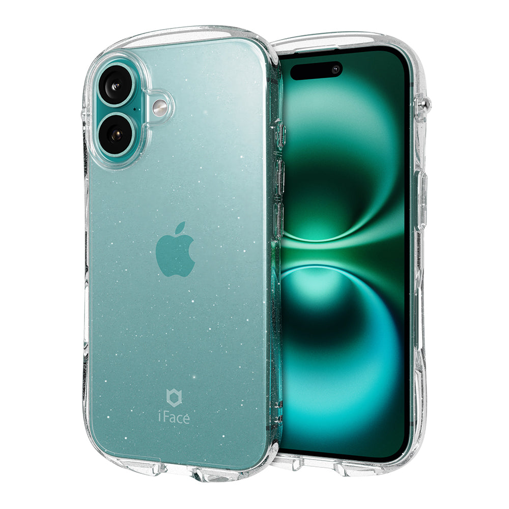 Look in Clear Glitter iPhone 16