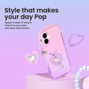 Look in Clear Lolly Strap <b> Peach / Sapphire </b>