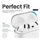 Shock-absorbing iFace AirPods 4 clear case with dot pattern and 1.7mm slim TPU protection