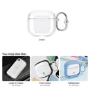 Transparent iFace AirPods 4 case with carabiner, plus recommended iPhone and AirPods cases below