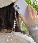 iFace Phone Charm 2way Strap_Red_WhitePearl