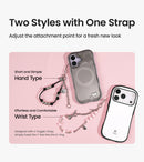 iFace Phone Charm 2way Strap_Red_WhitePearl