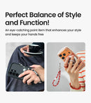 iFace Phone Charm 2way Strap_Red_WhitePearl
