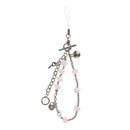 iFace Phone Charm 2way Strap_Pink_SilverKey