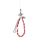 iFace Phone Charm 2way Strap_Red_WhitePearl