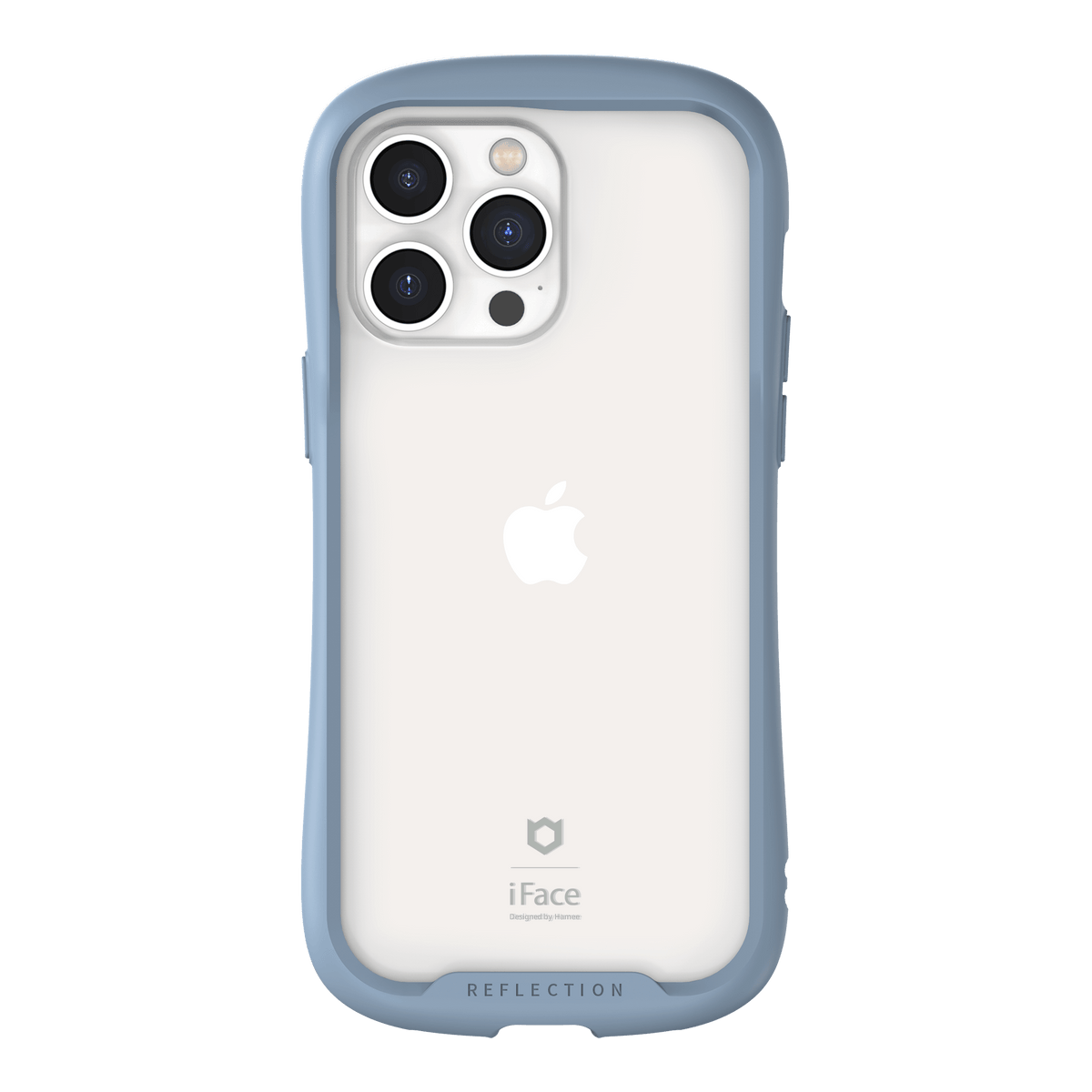 iFace Reflection iPhone 14 Pro ケース クリア 強化ガラス (ネイビー